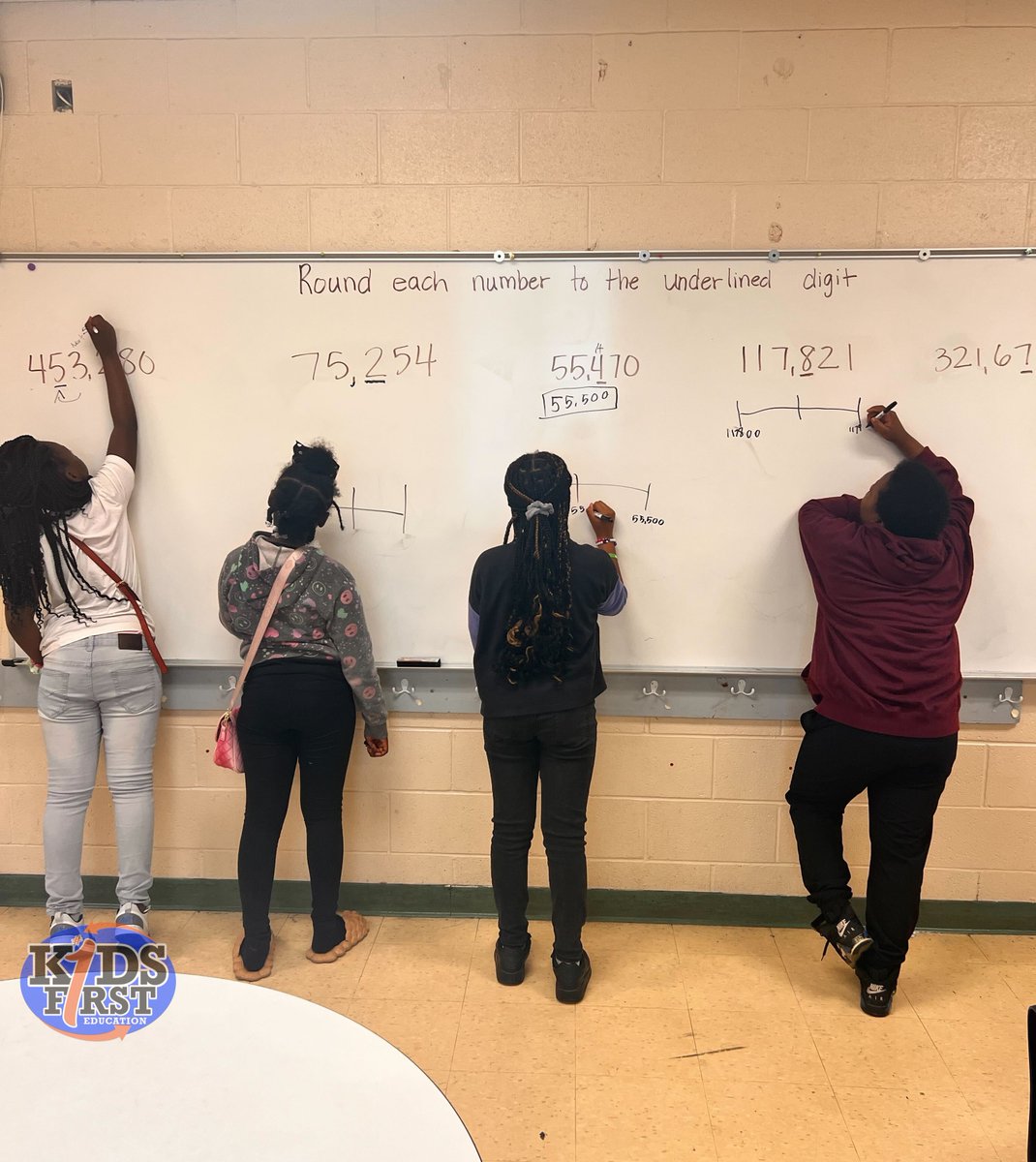 K1Education's tweet photo. Students at Horn Lake Intermediate School have worked hard to learn the βwhyβ behind math standards. With rounding, students understand that knowing the midpoint between numbers helps with estimating the number! #KidsFirst #KidsFirstAlways #MidweekMathCorner https://t.co/tj4bObZt4Q