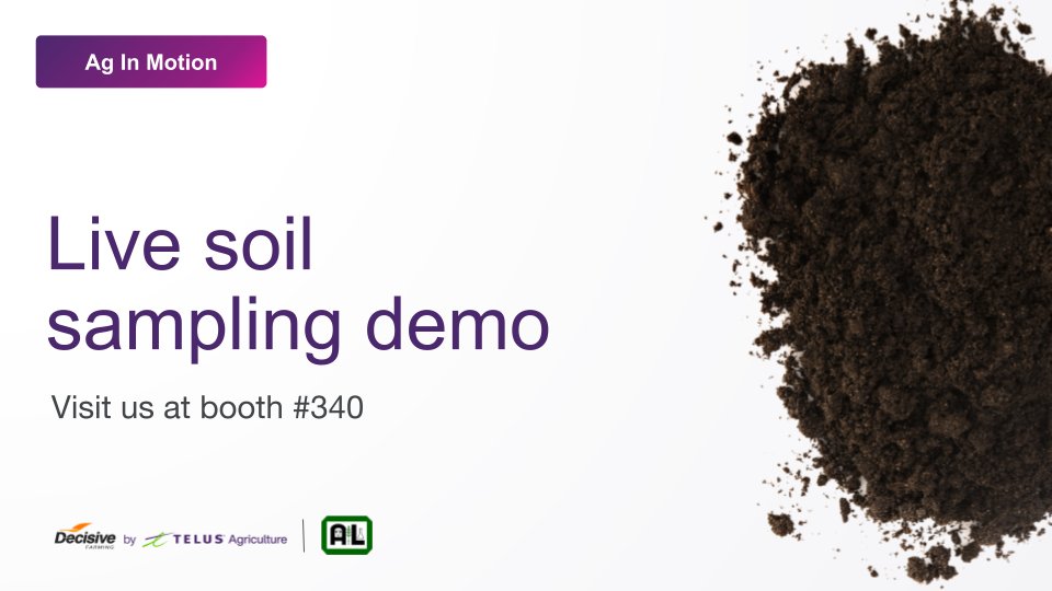 Decisive Farming by TELUS Agriculture (@decisivefarming) on Twitter photo Soil sampling reveals essential data: nutrient needs, microbial activity, and more. Join us at <a href="/ALCanadaLabs/">A&L Canada Laboratories Inc.</a> booth #340 as we conduct live demos every day at <a href="/AginMotion/">Ag in Motion</a>! 🌾 Soil sampling reveals essential data: nutrient needs, microbial activity, and more. Join us at <a href="/ALCanadaLabs/">A&L Canada Laboratories Inc.</a> booth #340 as we conduct live demos every day at <a href="/AginMotion/">Ag in Motion</a>! 🌾