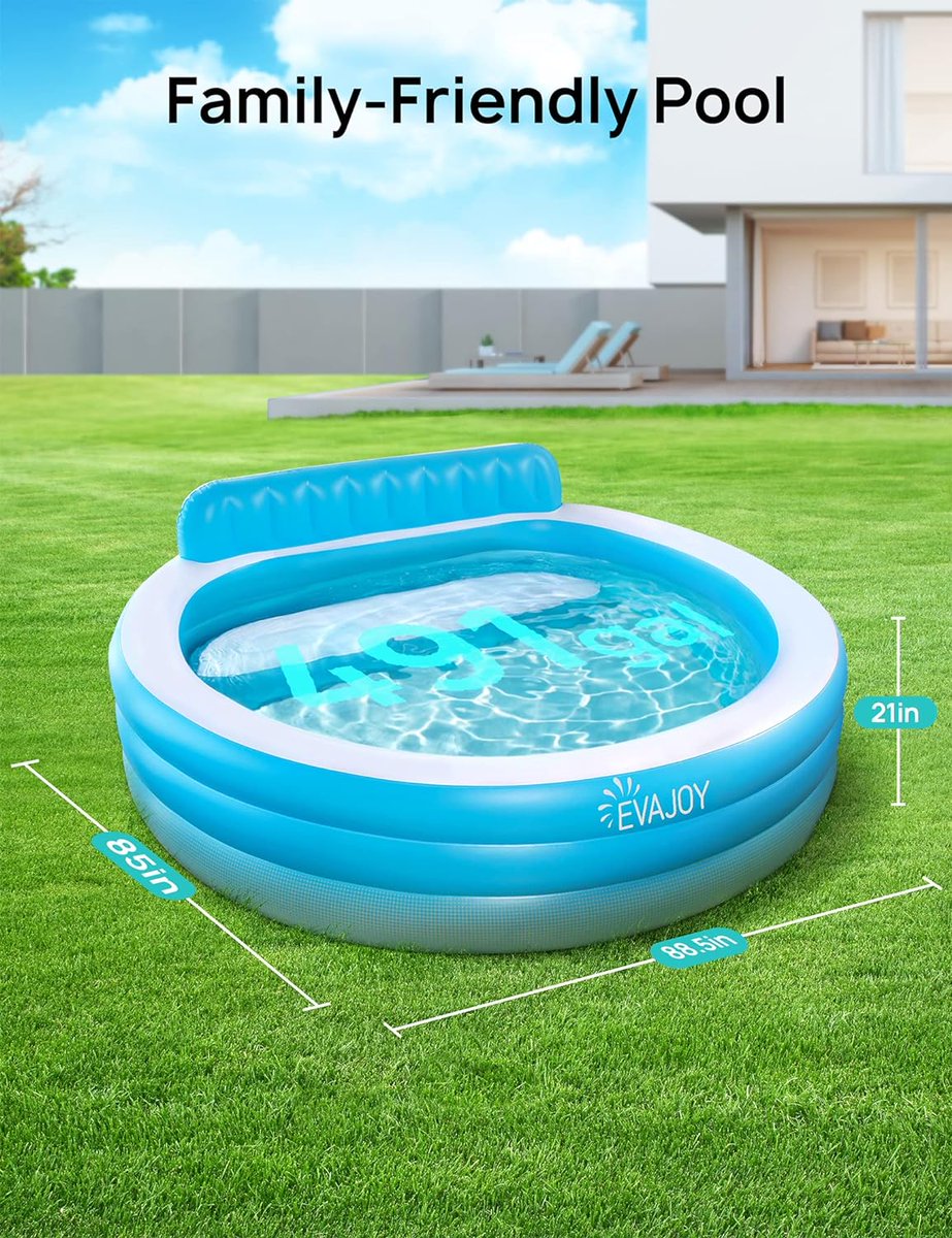 DealsFinderIO's tweet image. Evajoy Full-Sized Inflatable Pool 88"x85"X30" for $25.41  

Lowest ever from Amazon!

69% claimed ⏰

dealsfinder.io/?go=amzn.to/4c…