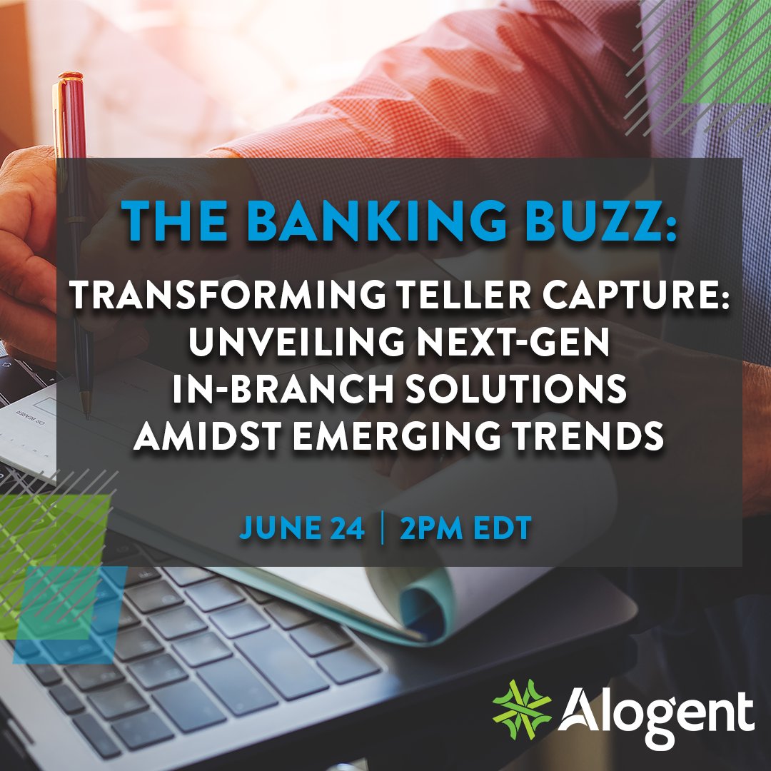 alogentcorp's tweet image. Join Ashish Bhatia, VP Product Management from @alogentcorp, &amp;amp; Gearóid Power, CEO of @antuar, next Wednesday for a conversation around #branchtransformation, next-gen #tellercapture, &amp;amp; emerging #bankingtrends. Save your seat here &amp;gt;&amp;gt; bit.ly/4d8yKsf

#banks #creditunions