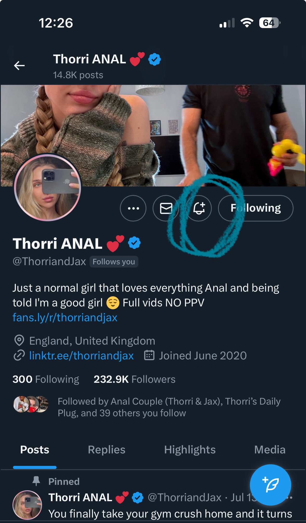 Thorri ANAL 💕 on X: Since X algorithm is being VERY HARSH on porn, make  sure you have your post notifications on!! Or you wont see my butthole 😓  t.cocvxWLYawsq  X