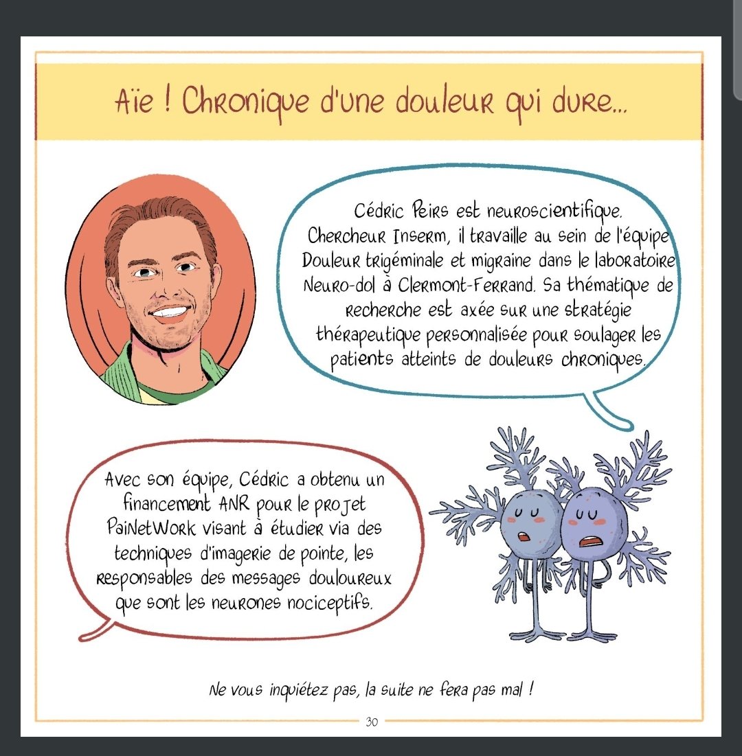 Caro_R51's tweet image. Bande dessinée gratuite #InScience @Inserm ! Au cœur de la recherche biomédicale, avec #pédagogie et humour. Ses deux tomes, écrits et dessinés par Maïté Robert, sont accessibles dès le collège. #santé Avec un petit chapitre #douleurschroniques.
inserm.fr/culture-scient…
