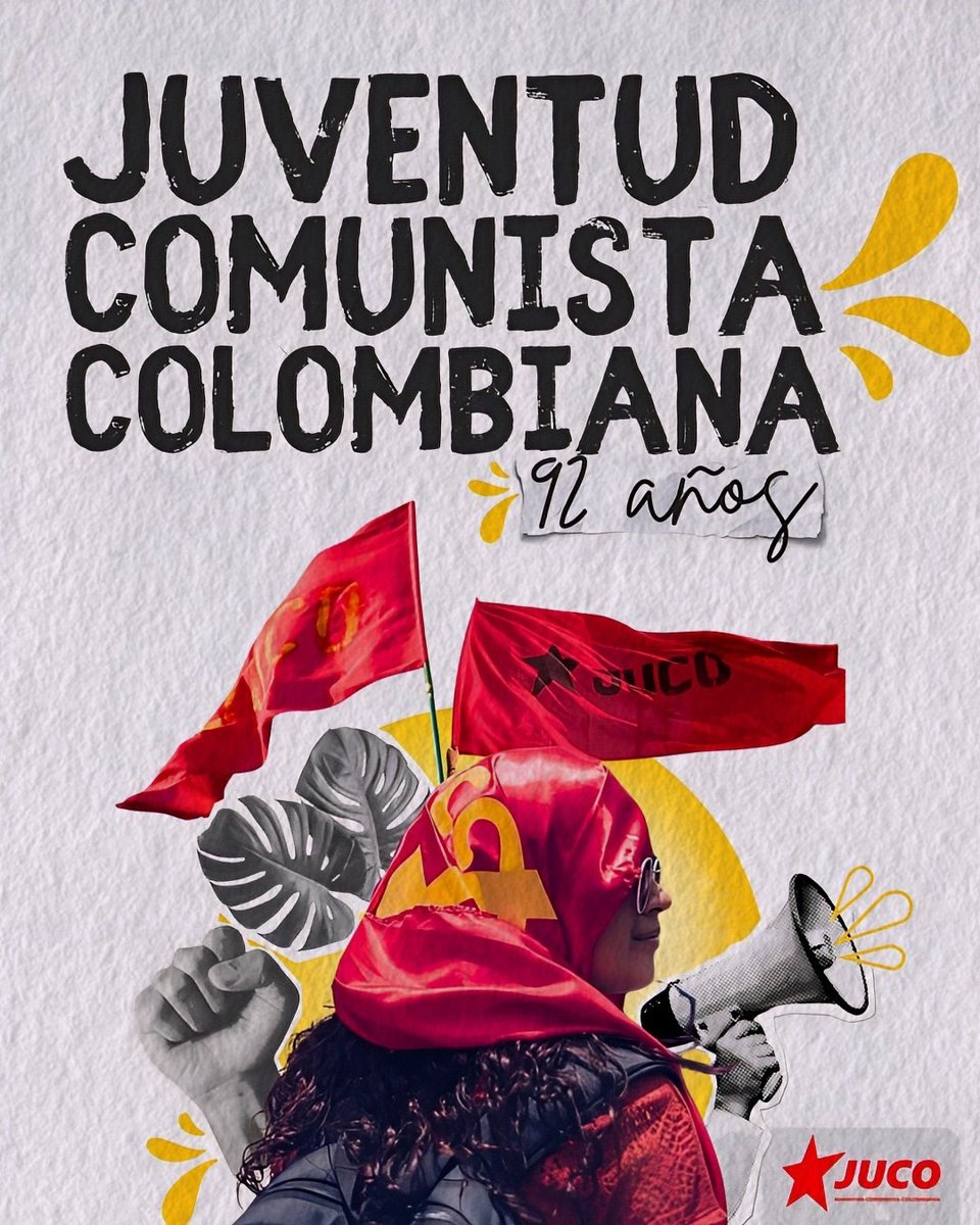 #92AñosJUCO 🚩

#UnDíaComoHoy , nacía la JUCO, que hoy celebra 92 años de lucha por la revolución y el socialismo, 92 años en los cuales han aportado y entregado su compromiso hombre y mujeres que han marcado la historia de esta organización. ✊🏽

¡Aquí seguimos! 🚩
