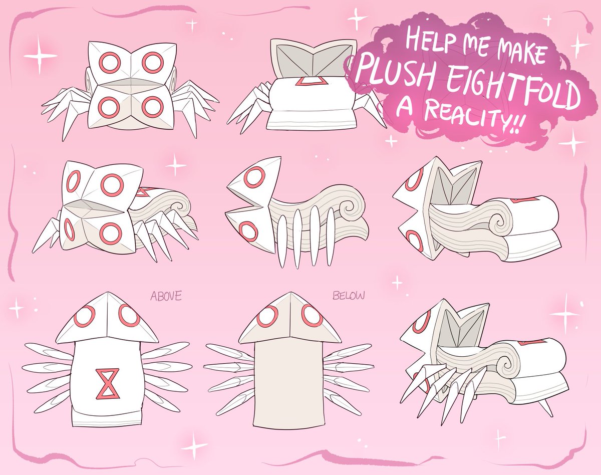 Hey!! <a href="/Makeship/">Makeship</a> reached out to me about making a crowdsourced Paranatural plush, and I couldn't resist the idea of an actual-size Eightfold.

If enough of you pledge to the project, it can happen... Please consider helping me to do this silly thing!✨ makeship.com/petitions/eigh…