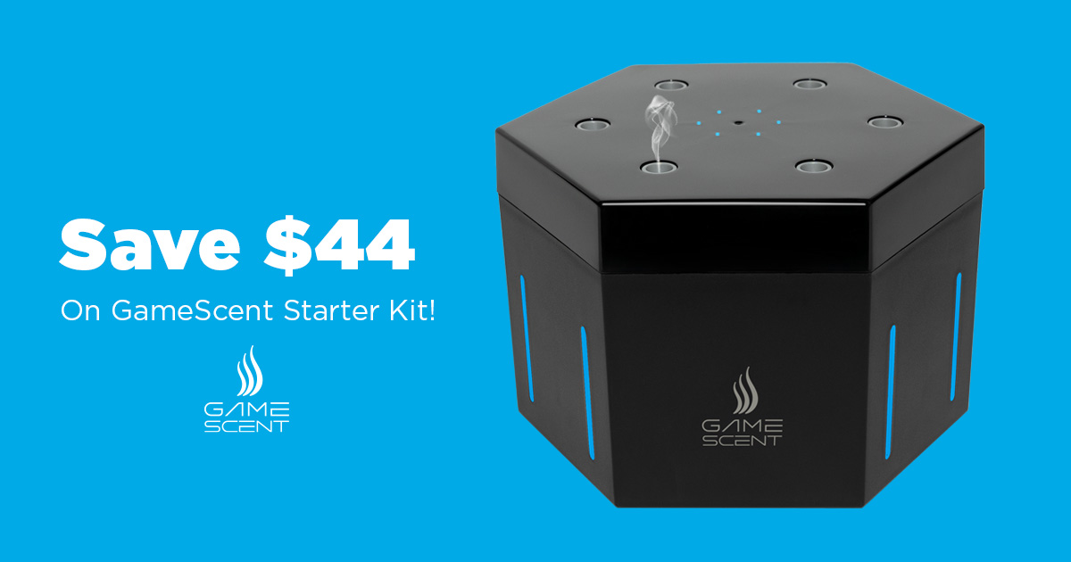 gamestop's tweet photo. Immerse yourself in the essence of gaming with Gamescent!
Why settle for just playing when you can smell the victory?👃🎮 
Hurry, it's on sale through 7.21! Shop now before the sweet scent of savings fades away: 
#GameStop #Gamescent #SmellOVision #SmellYourGames https://t.co/bVf2SmMv3c
