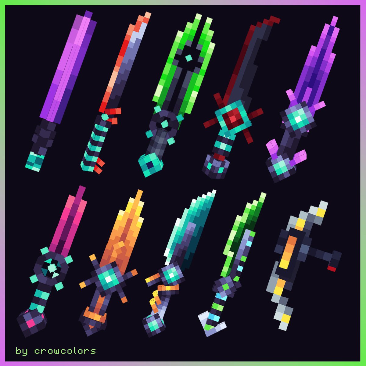_Crowcolors's tweet photo. Hey Guys! I am back on twitter and wanted to show my latest pack off! Now available on MC Models! Made with Blockbench. https://t.co/S3bDdiovdY