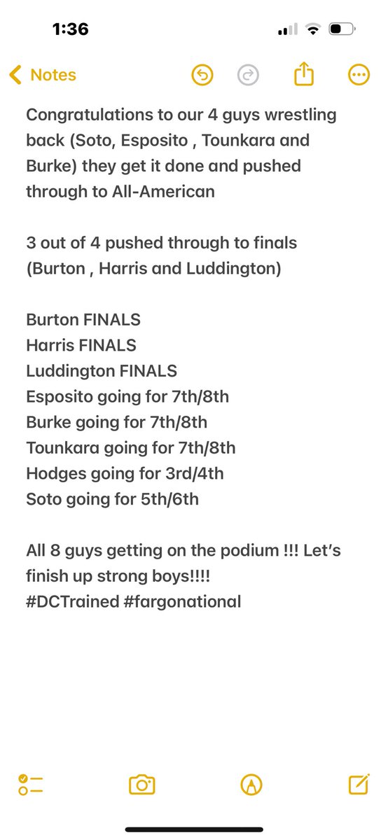 Great way to start day 3 for our boys !!! Let’s finish up strong !!!!!! #8AllAmericans #3Finalist #DCTrained #fargonationals2024