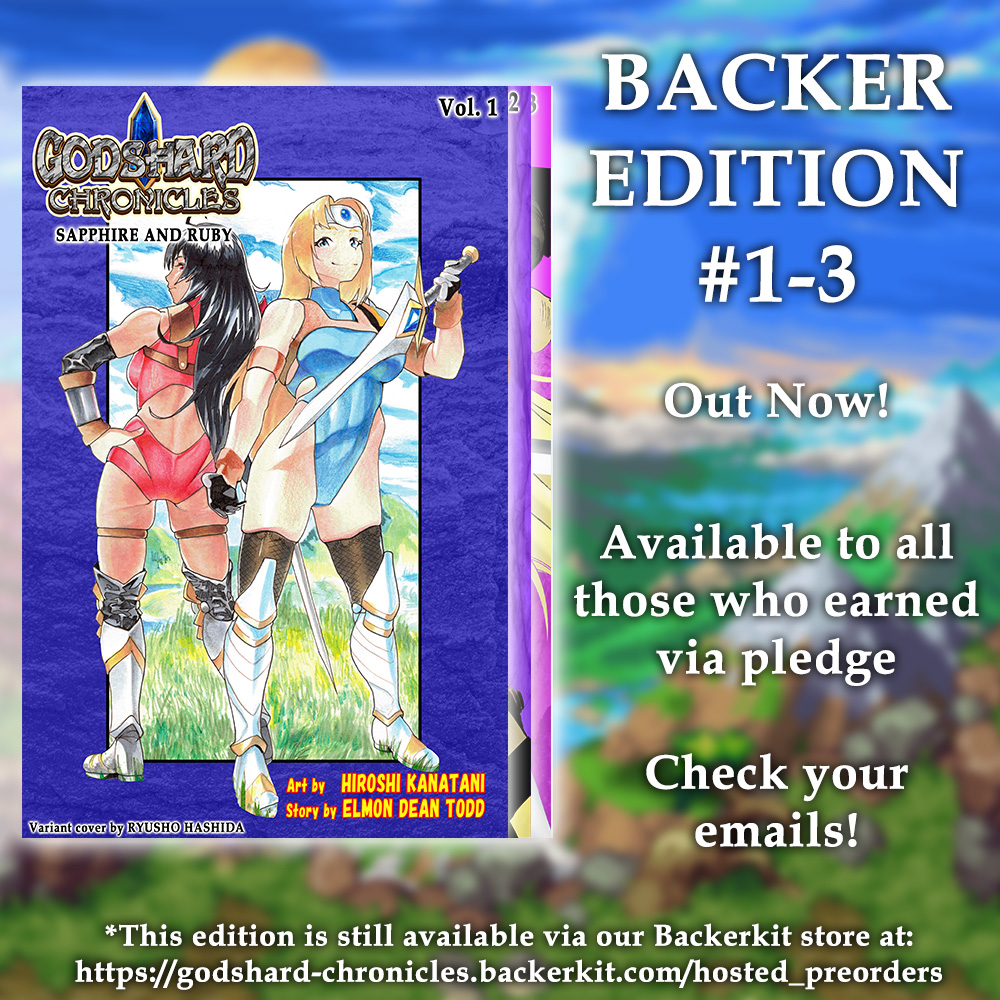 Backer announcement! 

We have sent out the Backer Edition of the Godshard Chronicles comics (which include issues #1-3).  

Volume #4 is also available for pre-order on Amazon here: amazon.com/dp/B0D8174ZXC

Thank you for your support! 

#comicbooks #Mangaday
