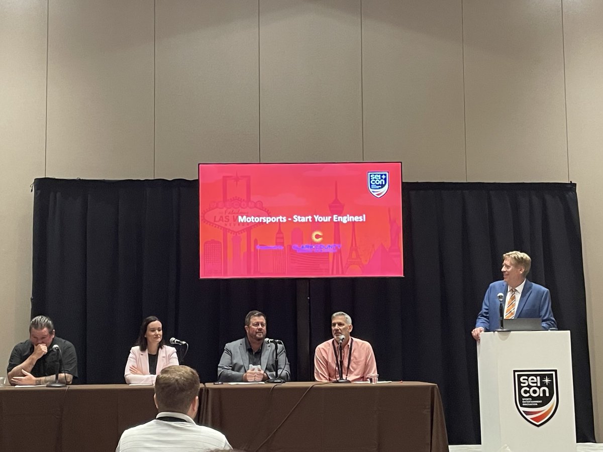 We're proud to share that our #LasVegasGP VP of Sporting &amp; Race Operations, Silvia Bellot, spoke at <a href="/SEICon_org/">SEICon</a> along other motorsports professionals, sharing their experiences in the industry during the "Motorsports - Start Your Engines" panel!