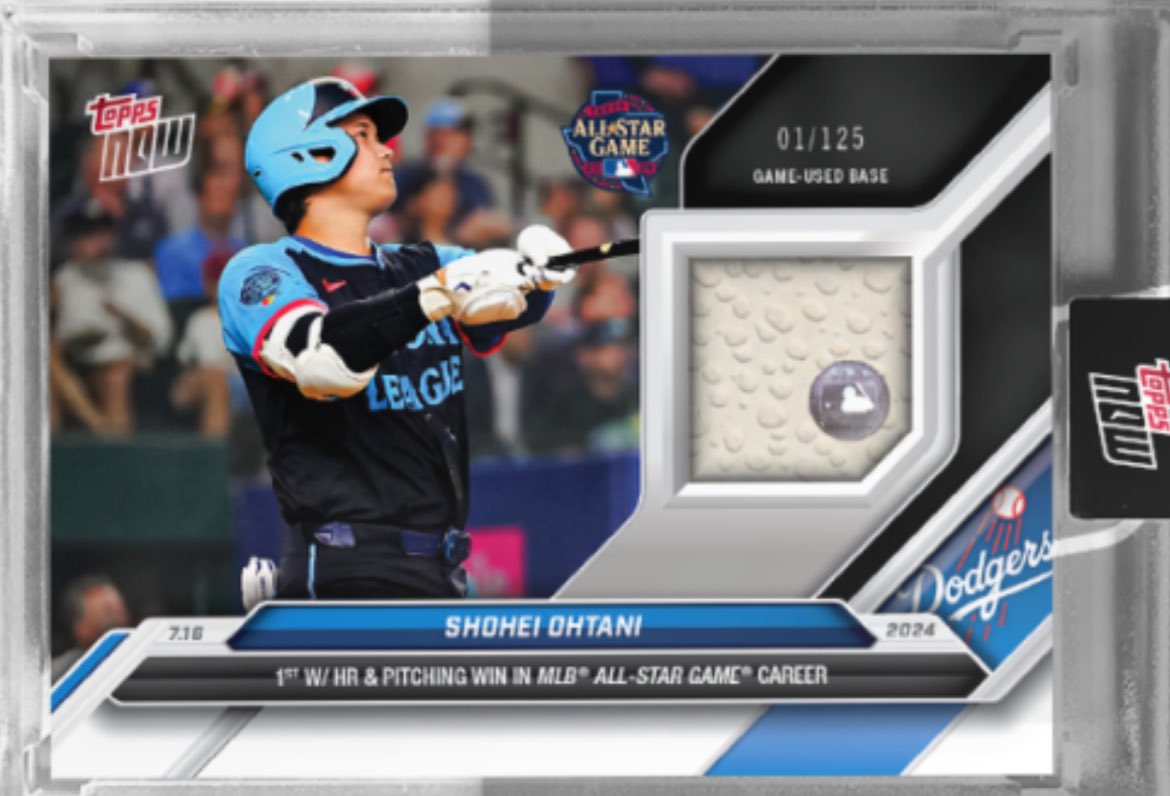 大谷翔平topps now 2024 オールスターレリック未開封