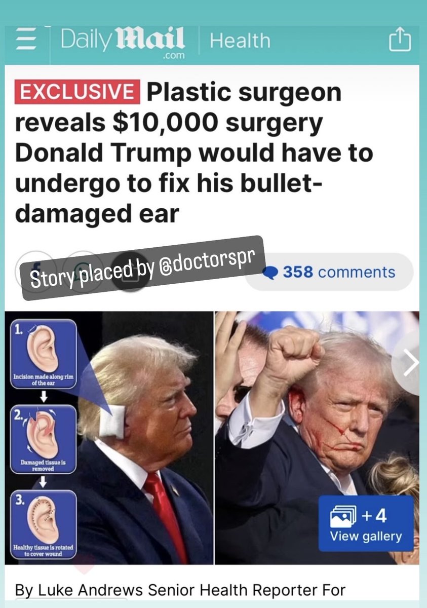 News story placed by Doctors PR.
Link: bit.ly/TrumpsEar