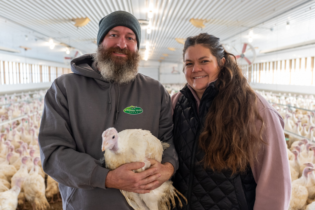 Meet the Moyse family - they raise organic turkeys in Elgin county. <a href="/YVForganic/">Yorkshire Valley</a>  supports 14,000 acres of land farmed organically, leading to healthier,  nutrient-rich soil &amp; healthier, more resilient plants that produce the food we eat. Learn more: buff.ly/4f6i0Uc