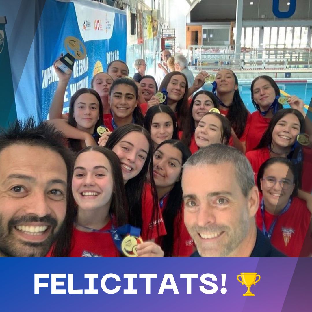 Enhorabona! 👏

🤽 El cadet femení <a href="/wpterrassa/">CN Terrassa WP</a> s'ha proclamat campió d'Espanya! 🏆 L'equip egarenc va derrotar a la final al <a href="/wpUEHorta/">Secció de Waterpolo de la UE Horta</a> per 1️⃣4️⃣ a 1️⃣5️⃣ després de guanyar tots els partits disputats a la competició.

Bona feina, felicitats pel títol aconseguit! 💪