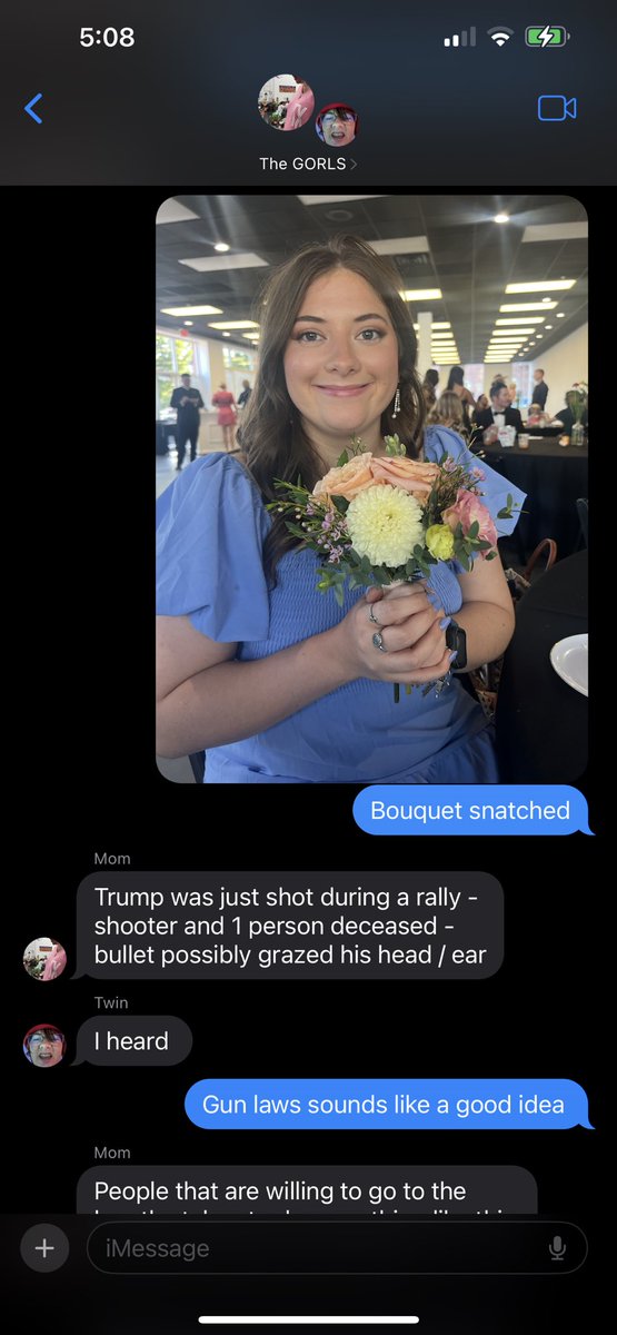 I guess she didn’t care about the bouquet