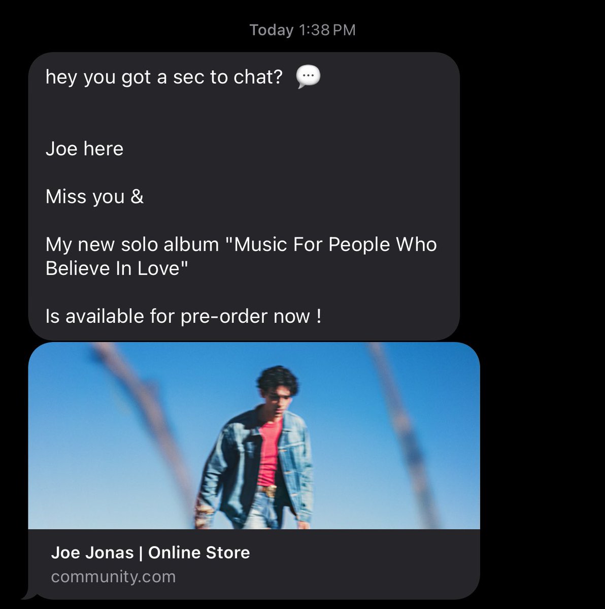 joeslcvebug's tweet photo. Miss you too Joseph. @joejonas 😘❤️ https://t.co/vZq1azDzFo