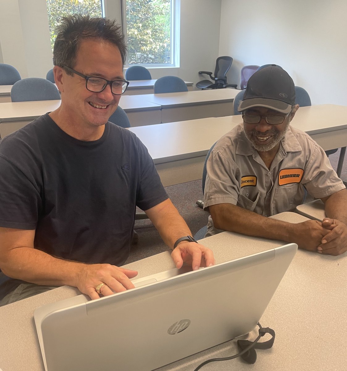 Literacy_4_Life's tweet photo. Vincent, an experienced CNC Machinist, recently entered employment at Liebherr. To advance, he's pursuing a credential through the National External Diploma Program. His first step is to boost his computer skills by working on Northstar Digital Literacy with his tutor, Erick. https://t.co/fsERGuLFin