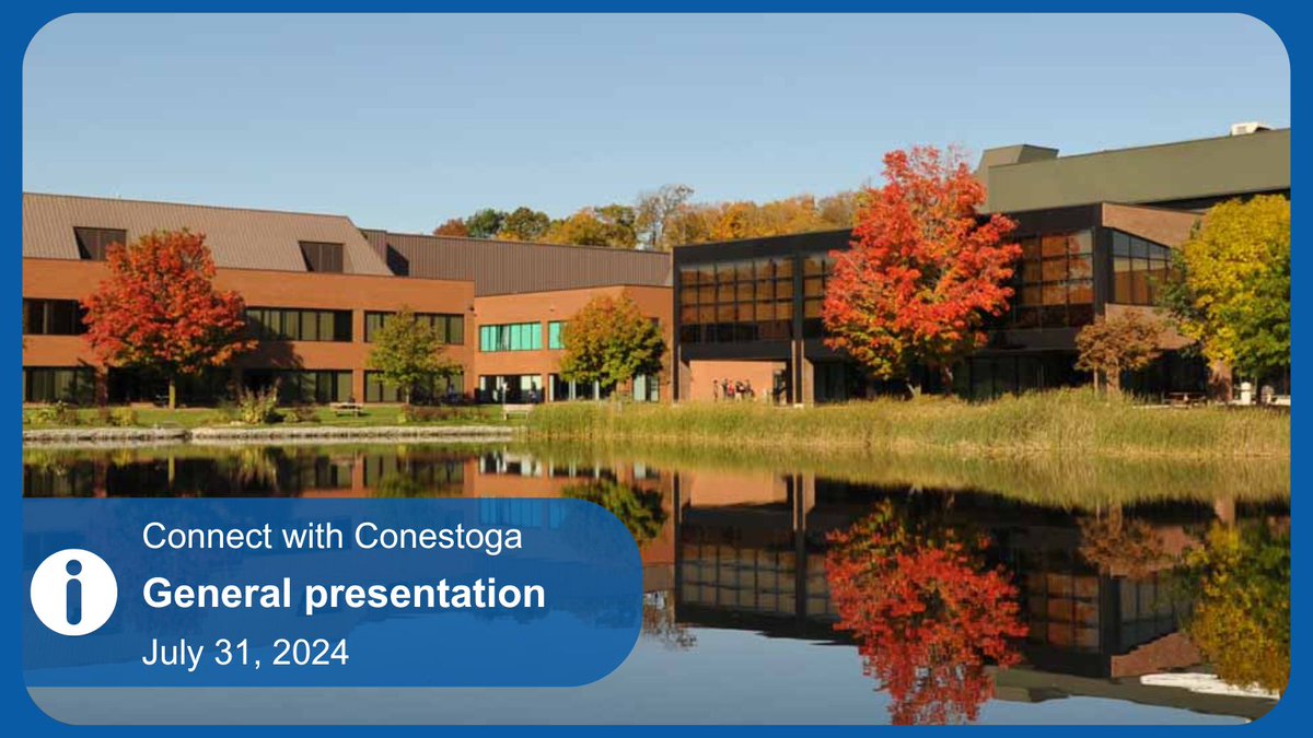 Want to learn more about Conestoga, the college's schools and programs, admissions and services? Join this webinar on July 31: ow.ly/5UAK50SCnAO.