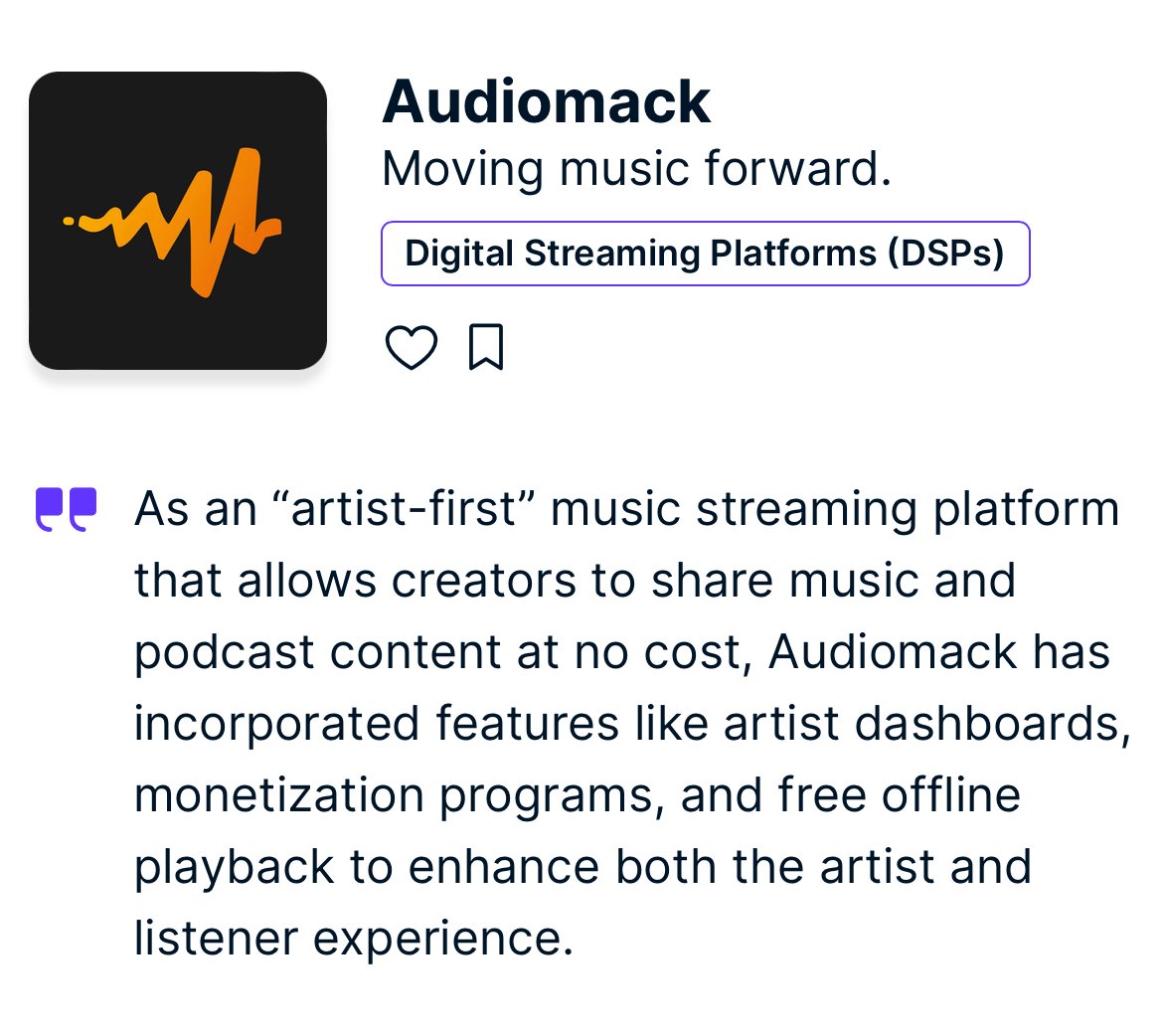 Thank you to @jeffponchick for including @Audiomack in The Mogul's Playbook, a repository of tools and resources to help musicians thrive. 🔶 <a href="/usemogul/">Mogul</a>