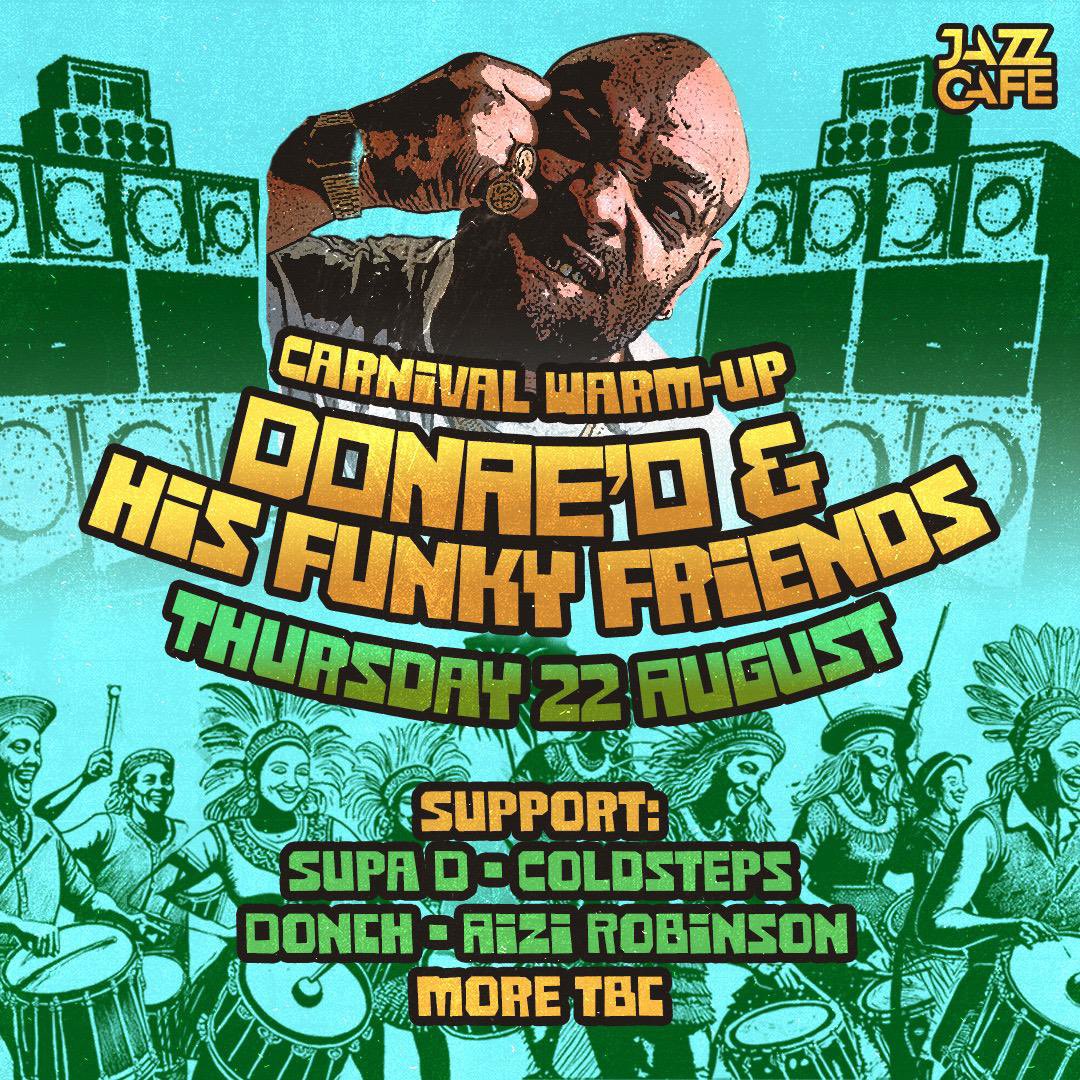 Donae’O and His Funky Friends at The Jazz Cafe in August. If you love UK Funky and Carnival then click the link in my bio to get tickets.

If you love UK Funky then tell a friend and let’s Party Hard 😂🙈😂
