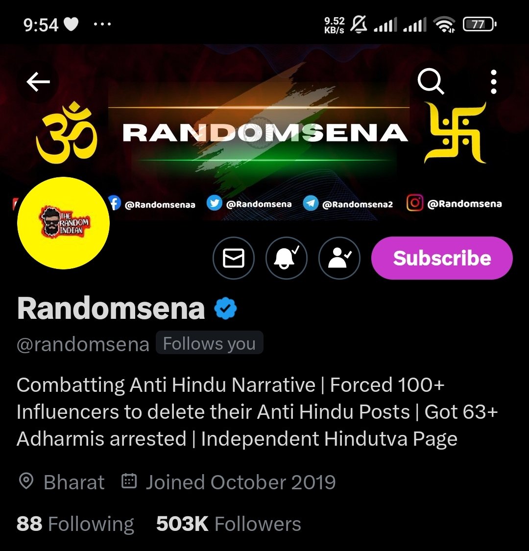 Saurabh737475's tweet photo. तन मन धन से सब से....मैं @randomsena
के साथ हूँ..
#WeSupportRandomSena
#IStandWithRandomSena
@randomsena https://t.co/Ns2Xxwmnvb