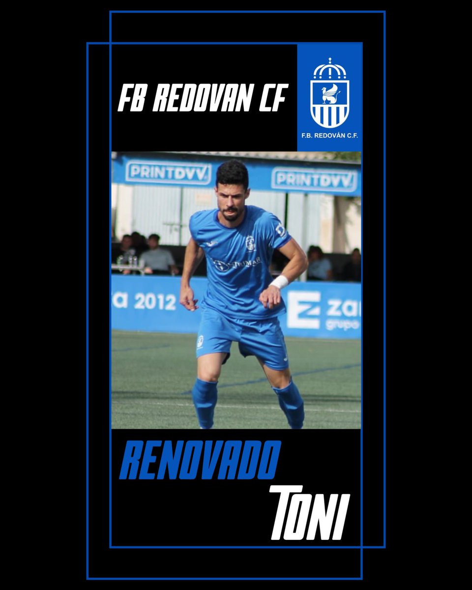 RedovanCf's tweet image. ⚽️ REDOVADO 💙

Toni Vela continuará como jugador del FB Redován CF para la temporada 2024/2025 🤝🏼

Toni cumplirá su 3ª temporada como jugador del primer equipo. La temporada pasada fue el máximo goleador del equipo con 8 dianas
Un lujo seguir teniéndolo en el Duana
#FBRedovánCF
