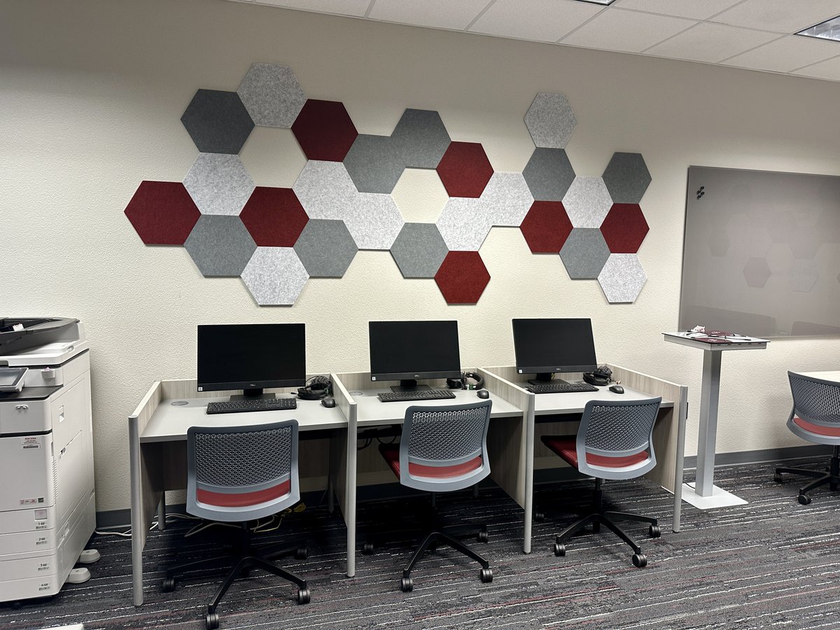 li_tx's tweet photo. Frasch versatile acoustical tiles. The beautiful, yet simple geometric pattern adds dimension and depth to any environment. Each individual hex shaped tile aligns tightly to the next to form the overall shape. Customizable with a range of colors. #acoustics #librarydesign https://t.co/KVZMBy7V5e