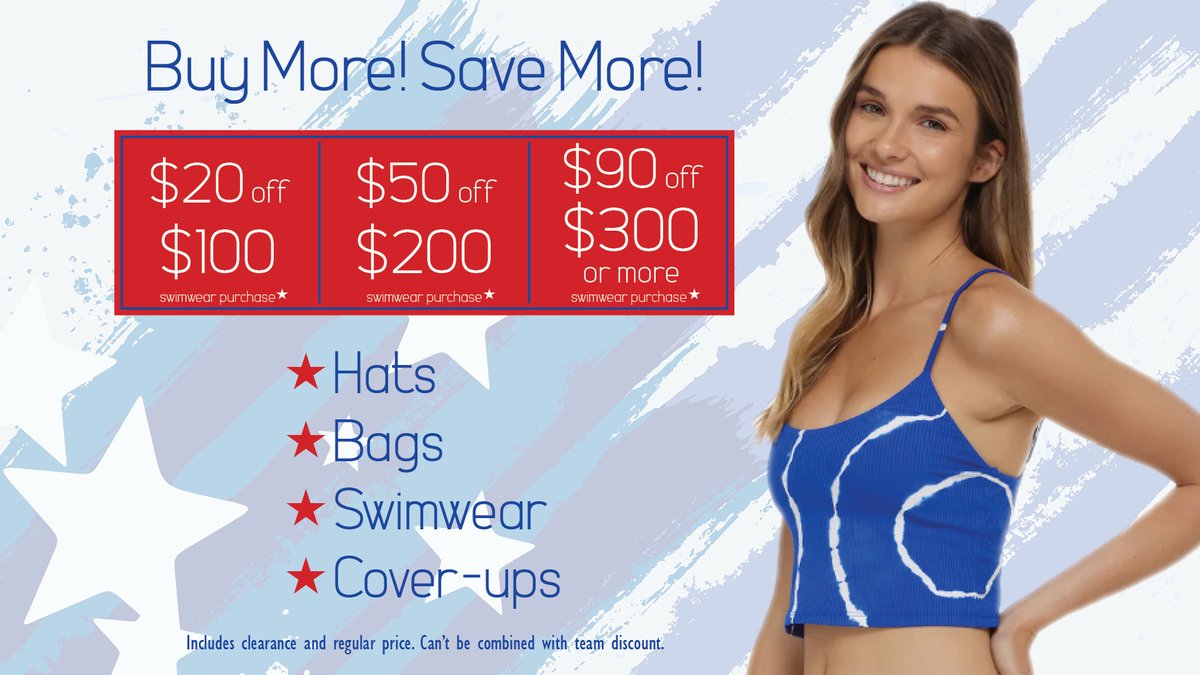 swimthings's tweet photo. It's our buy more, save more swimwear sale! Stop in for huge savings! #swimthingssuitsme https://t.co/2GX5qSJPr2