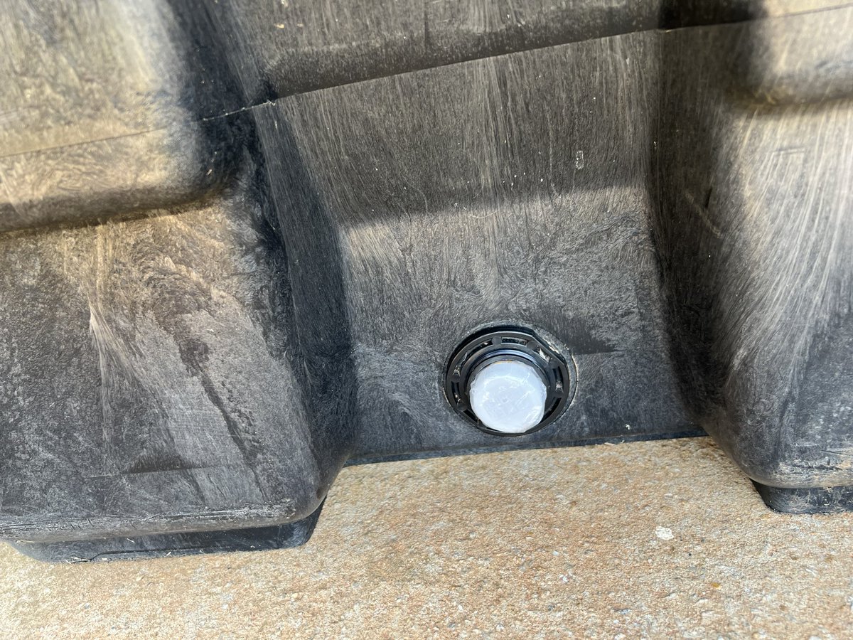 ATCchic's tweet image. When the cold tub doesn’t have a plug but you are asked to use it as a baptismal font, you figure it out and improvise!