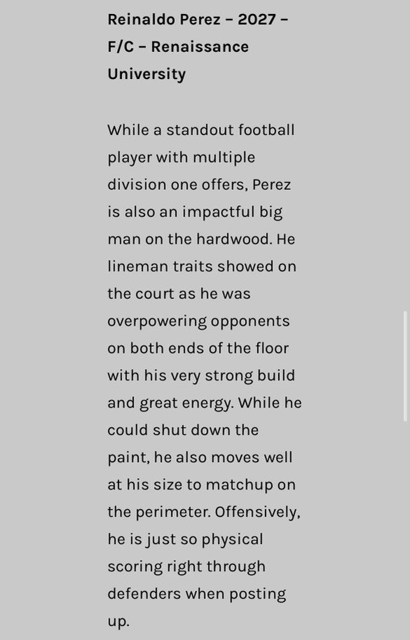 Reinaldo Perez ‘27 (@reyperez_18) on Twitter photo Thank you to <a href="/ny2lasports/">NY2LA SPORTS</a> for writing this article on me. Played some tough competition, but as a team persevered through adversity to get to the championship game, but unfortunately lost in the Platinum Bracket. Thank you to <a href="/ny2lasports/">NY2LA SPORTS</a> for writing this article on me. Played some tough competition, but as a team persevered through adversity to get to the championship game, but unfortunately lost in the Platinum Bracket.