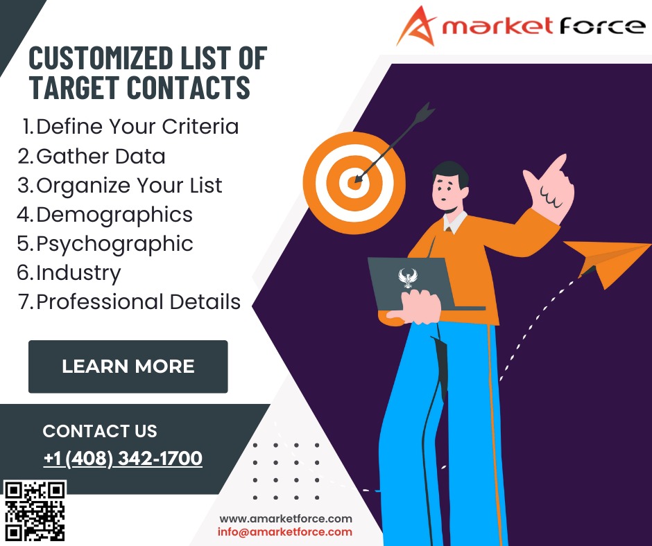amarketforce's tweet photo. Creating a customized list of target contacts involves identifying and gathering information about individuals who meet specific criteria relevant to your goals. 

Here are the steps and considerations for building such a list:

#LeadGeneration #B2BLeads #InboundMarketing https://t.co/xtAmiKCOJ3