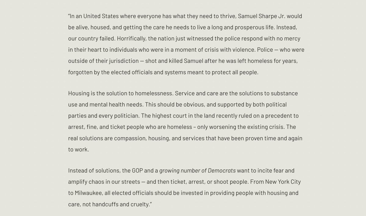 VOCAL_Action's tweet photo. 📢 STATEMENT 📢 on the shooting near #RNCConvention2024

From tickets &amp; arrests to the killing of Samuel Sharpe, we're seeing in real time the GOP’s broken response to homelessness and the unaffordable housing crisis!

See full statement here: https://t.co/TM5di8wROV https://t.co/HJE6cATJke