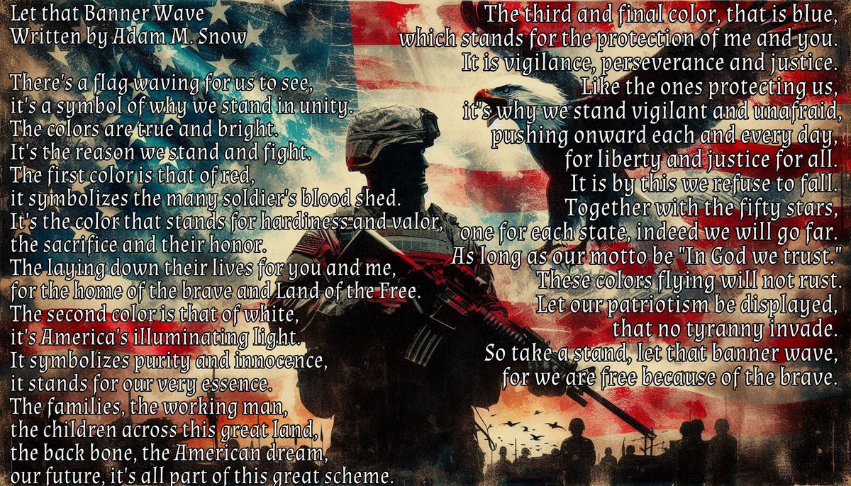 AMSnowOfficial's tweet image. I need your help. Please help me make this poem go viral, I want @realDonaldTrump to see it.. I wrote it yesterday, with the recent events still on my mind. #poetry #trump #donaldtrump #Trump2024 #maga #makeamericagreatagain #republican #TrumpAssasinationAttempt  #america #USA