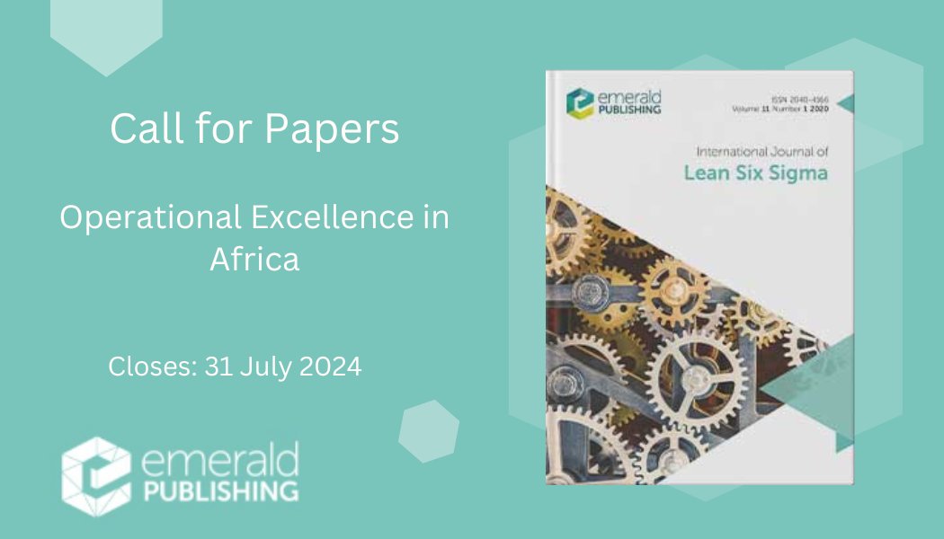 #CallforPapers! The IJLSS is looking for contributions in quality management &amp; operational excellence in #Africa 🌍. Topics include #OPEX in #Africanbusinesses, #culturalaspects, #innovation &amp; #digitalisation 📊. Submit today: bit.ly/4eLBQny