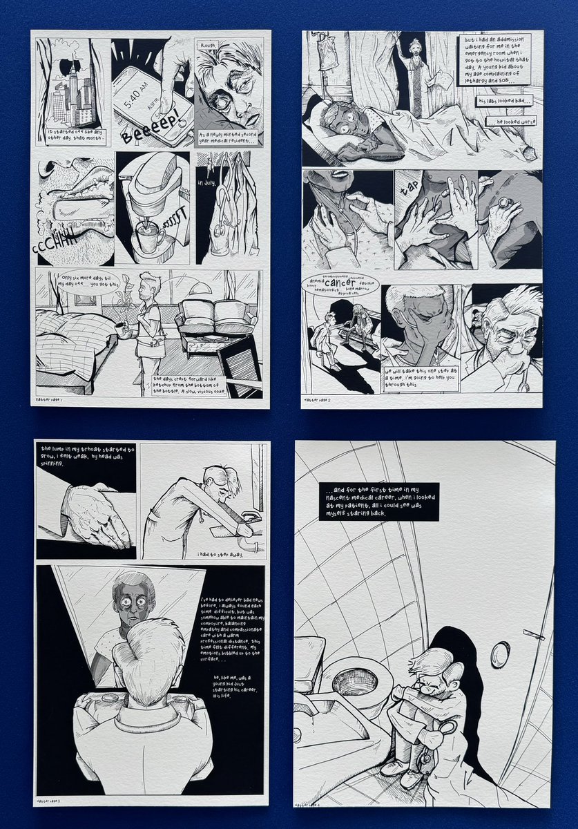 AlanCoss's tweet image. Fantastic #GraphicMedicine exhibition at #GraphMed2024 today, curated by @TheBadDr. 

(Previously shown on at #dotMD19 @dotMDconf.)

🎨: @OPWhisperer @mike_natter ⬇️