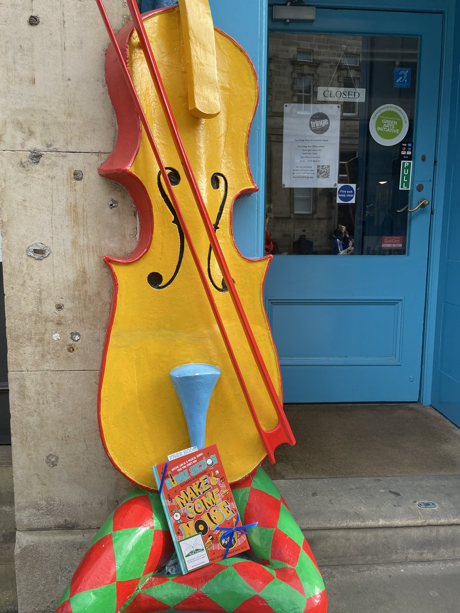 Jennife09761350's tweet photo. “So what is music?”
The Book Fairies are sharing copies of #MakeSomeNoise by #TheHorneSection at musical locations all around the UK today!
Who will be lucky enough to spot one?
#ibelieveinbookfairies #TBFHorne #TBFPuffin #AlexHorne #LearningMusic #Taskmaster #Edinburgh https://t.co/Fy7EdoTQD8