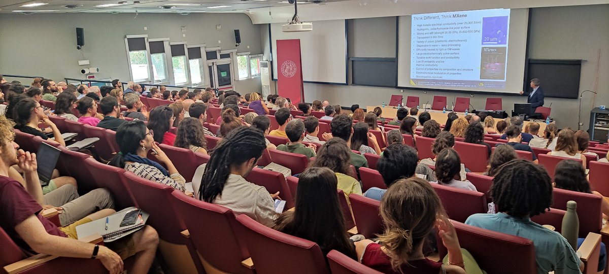 Laura__Fusco's tweet photo. We were honored to host @gogotsi1 at the University of Padua @UniPadova for an enlightening seminar on #MXenes. It was fantastic to see a packed audience, eager to hear his insights on MXene unique properties and applications!
@drexelnano https://t.co/bhPmXiBsNd
