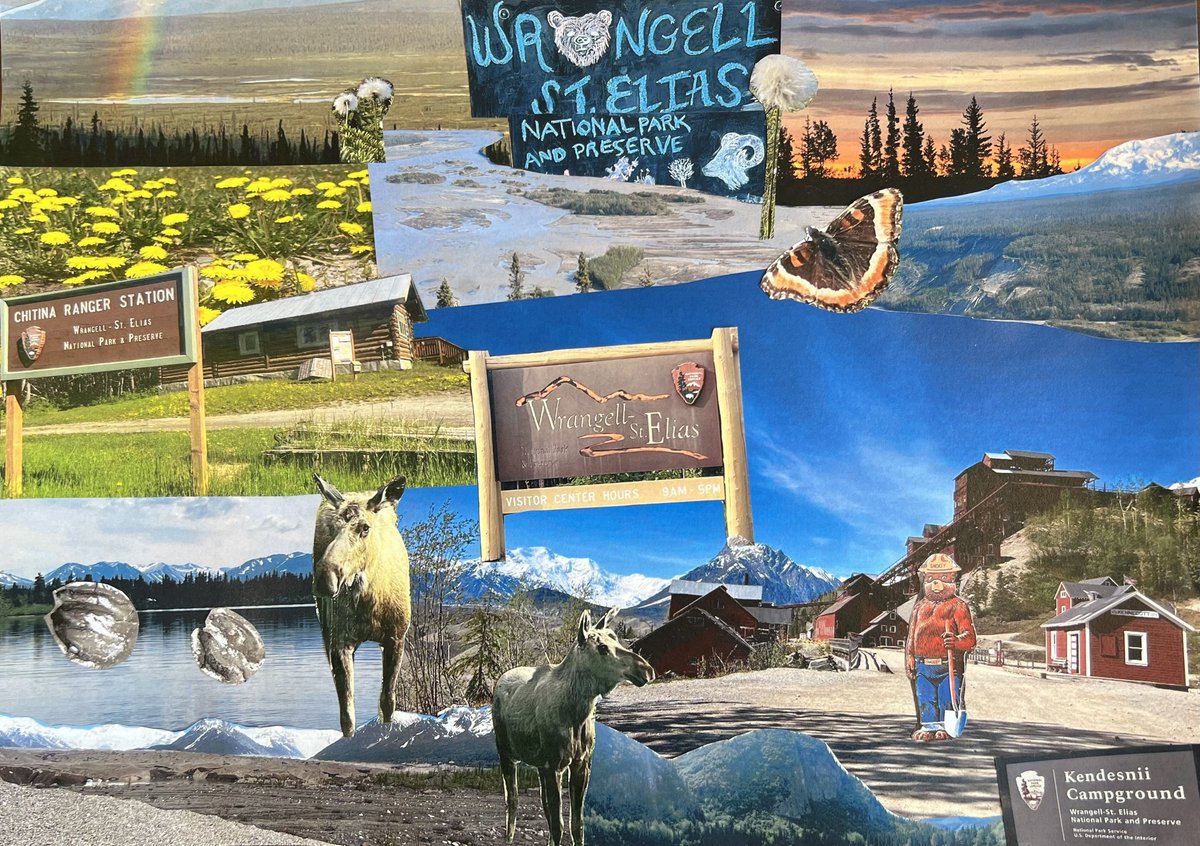 Wrangell-St. Elias is so vast, where will be your next visit in the park? On the photo collage of different places in the park, made by Ranger Cayla Canady, can you find the moose tracks?