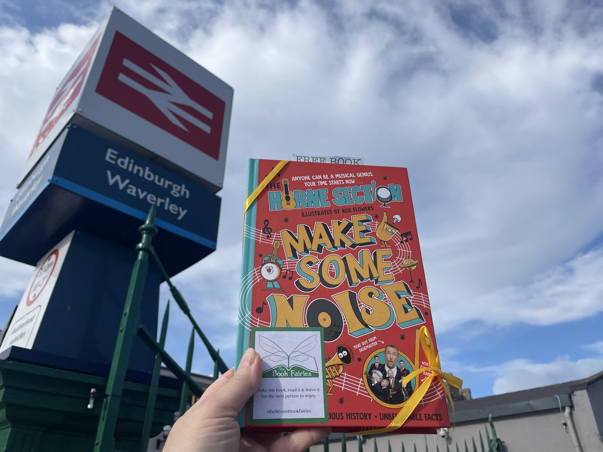 Jennife09761350's tweet photo. “Music is ear food”
The Book Fairies are sharing copies of #MakeSomeNoise by #TheHorneSection at musical locations all around the UK today!
Who will be lucky enough to spot one?
#ibelieveinbookfairies #TBFHorne #TBFPuffin #AlexHorne #LearningMusic #Music #Taskmaster #Edinburgh https://t.co/Hga5Jm9FTm
