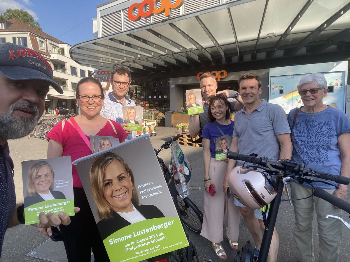 danielordas's tweet photo. Auftakt des Wahlkampfs für das Strafgerichtspräsidium.

#SimoneLustenberger am 18. August!!! https://t.co/AY07UIYODp