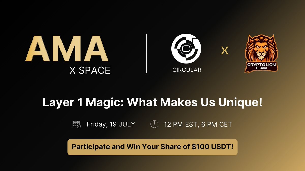 🚨 AMA: Layer 1 Magic: What Makes Us Unique!

This time, we are hosting an AMA in collaboration with <a href="/Thecrypto_lion/">Falcon SpaceX</a>.

Join our CEO and Founder, <a href="/gianlucadenovi/">Gianluca De Novi, Ph.D.</a>, for an exclusive AMA session.

To participate in the contest, follow the steps mentioned in this link: