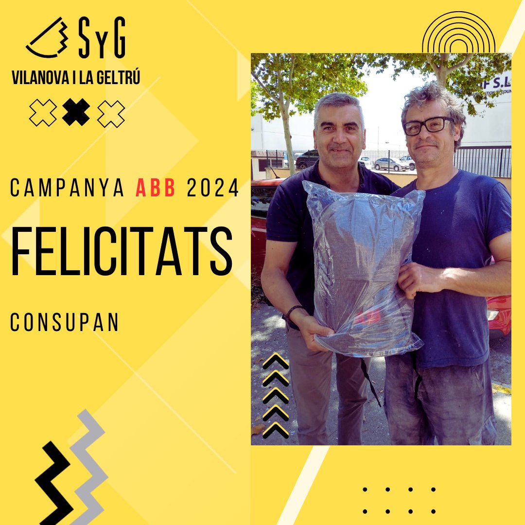 SYG_ONLINE's tweet photo. 🎉 Enhorabona al nostre client Consupan per aconseguir el seu Obsequi de la Campanya ABB! 🎁 #CampanyaABB #ClientFeliç #Celebració https://t.co/g8NChU7ze9