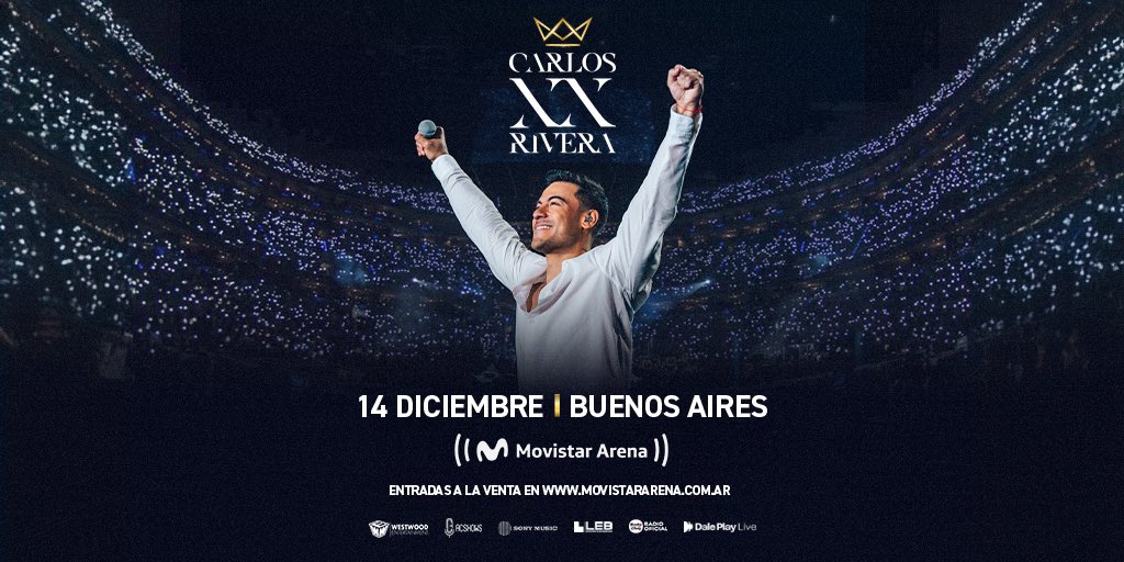 MovistarArenaAR's tweet image. Ya disponible la venta general para @_CarlosRivera 🫶🏼✨ movistararena.com.ar/show/1127cea4-…
