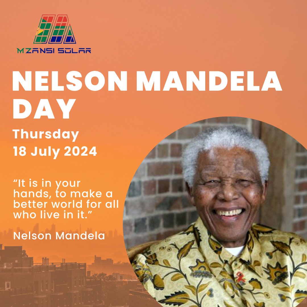 MzansiSolarSol's tweet photo. Happy Nelson Mandela International Day! Let's make a difference and brighten up someone's life today! ☀☀🥳

#MandelaDay #InternationalMandelaDay #mzansisolar #mzansi #Ubuntu https://t.co/vFineN6AQL