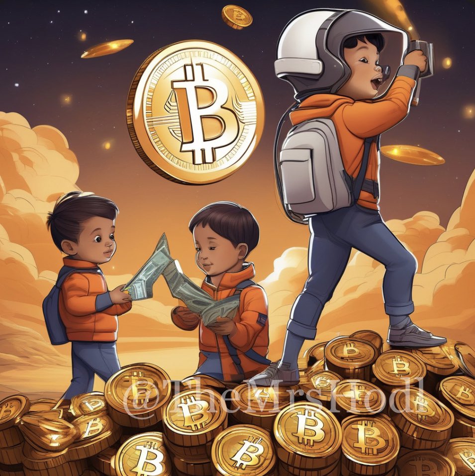 MrsHodl's tweet image. Teach kids to save in Bitcoin to protect against currency debasement. Start them young by stacking sats and paying them in sats! Empower the next generation with #BitcoinForKids 🚀💡 #FinancialLiteracy #FutureEconomy