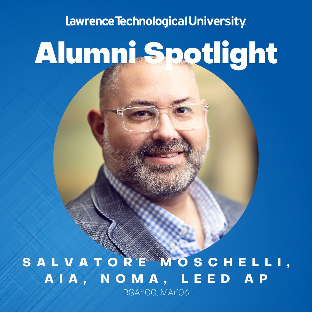 Congratulations to Sam Moschelli, who will receive the 27th Distinguished Architecture Alumni Award from LTU's College of Architecture and Design! 🙌

Sam will be honored at the DAA Award reception on Oct. 2. To preregister, visit ➡️ bit.ly/4f53Ouz

#WeAreLTU #LTUAlumni