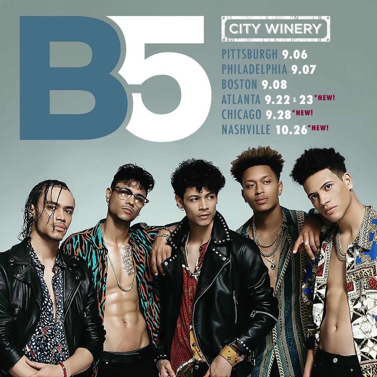 B5Online's tweet photo. We’re coming to the Chi 9/28 🙌🏻 grab tickets and VIP this Friday at 12:00 PM central @CityWineryCHI #B5 #B5fans #B5Army #B5Tour #B5VIP https://t.co/mV2HbYzSgV