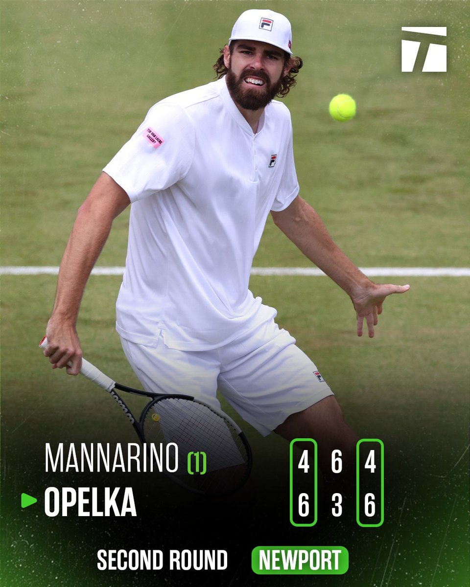 TennisChannel's tweet image. Reilly continues his run in Newport! 🏃‍♂️ 

#InfosysHallofFameOpen