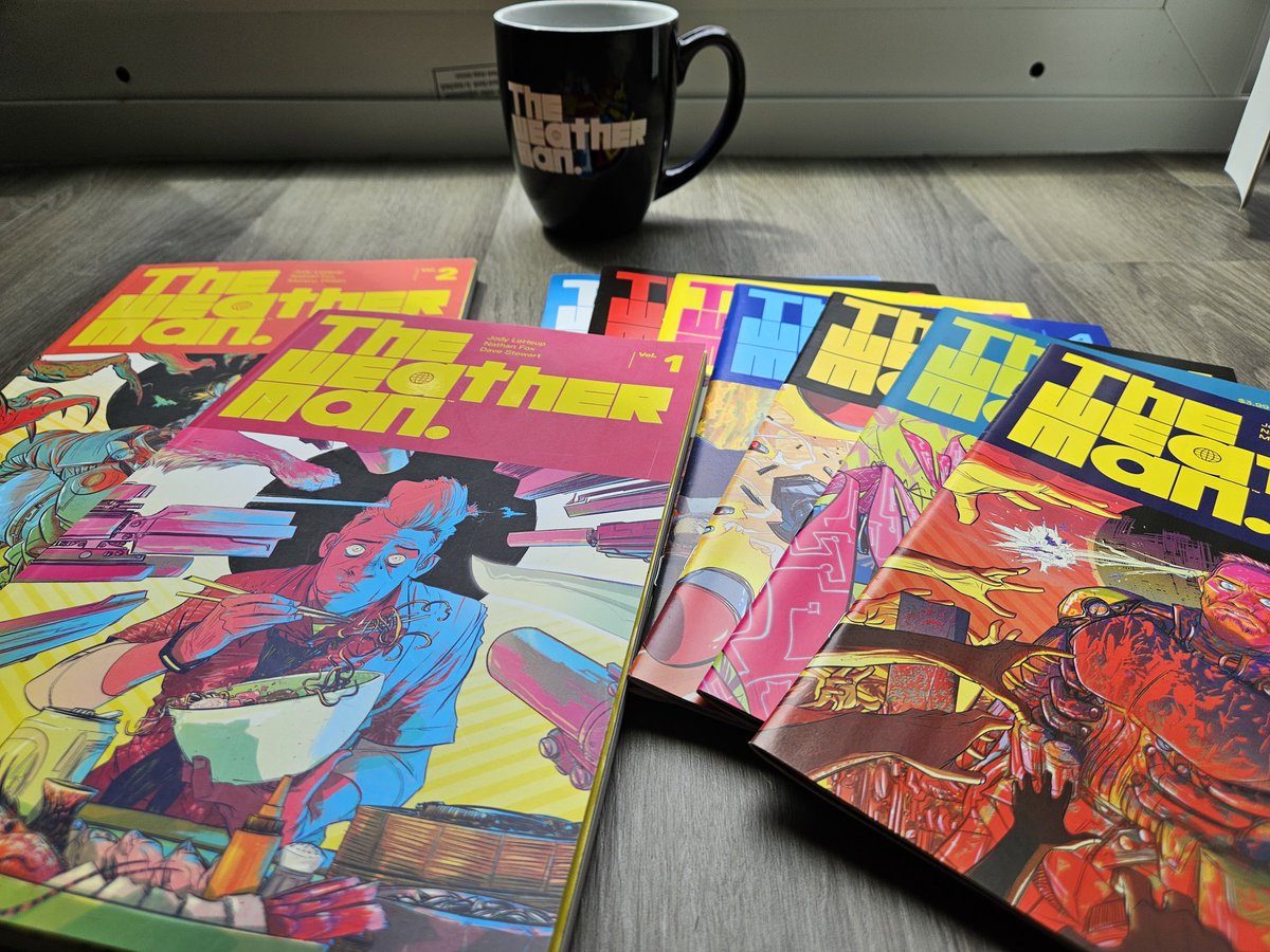 DallasMac101's tweet image. I've been waiting for this book to wrap since before the pandemic and I cannot wait to read the final issue this afternoon. Thank you for coming back to finish the ride! 🙌 
@nathanfoxy @wm_comic @morenodinisio @imagecomics #TheWeatherman #theweathermancomic