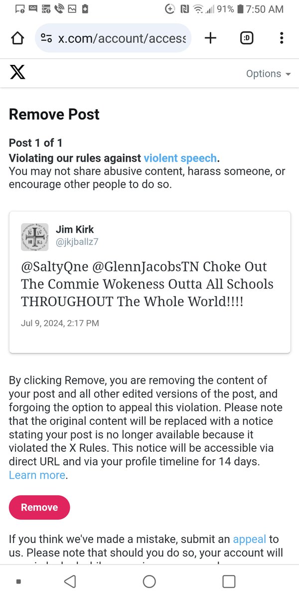 jkjballz7's tweet photo. @kalliope813 Speaking of MALAKES, TWITTER Somehow in their "wisdom" went after my throw away tweet, but left "Harriet's tweet" ALONE! #LiberalPrivledge Is REAL!!! ๐ ๐ ๐ ANY LAWYERS out there who think I got a "GOOD CASE" ? https://t.co/SW8p2qSiDF