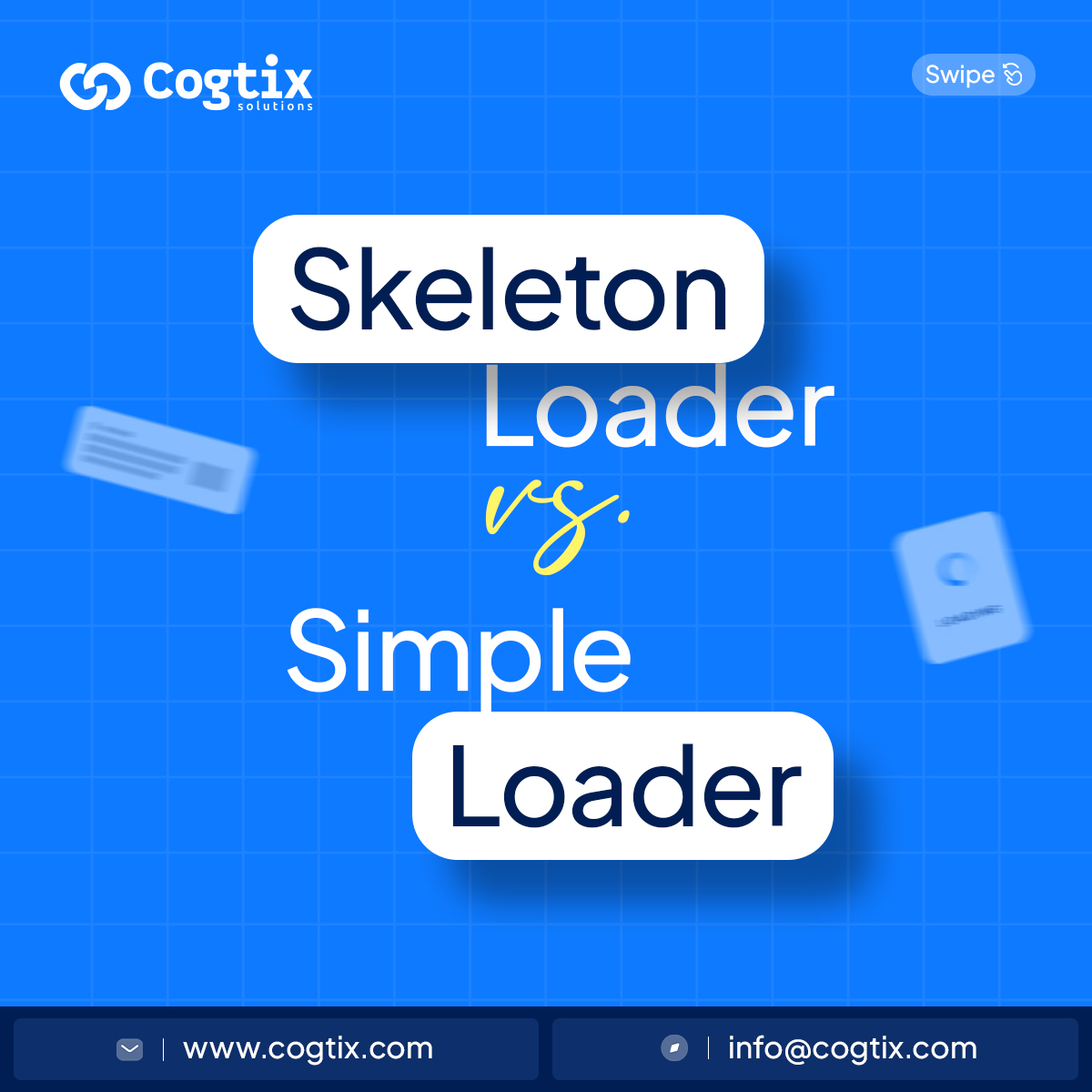 cogtix's tweet photo. 𝐒𝐤𝐞𝐥𝐞𝐭𝐨𝐧 𝐋𝐨𝐚𝐝𝐞𝐫 𝐯𝐬. 𝐒𝐢𝐦𝐩𝐥𝐞 𝐋𝐨𝐚𝐝𝐞𝐫
 
Which one do you prefer for your applications? Let's know in the reply!
 
𝑽𝒊𝒔𝒊𝒕 𝒐𝒖𝒓 𝒘𝒆𝒃𝒔𝒊𝒕𝒆↗️
https://t.co/n6737GvRmh
 
#UIDesign #ITCompany #UserExperience #WebDevelopment #LoadingIndicators #Cogtix https://t.co/QUuUrckvrE